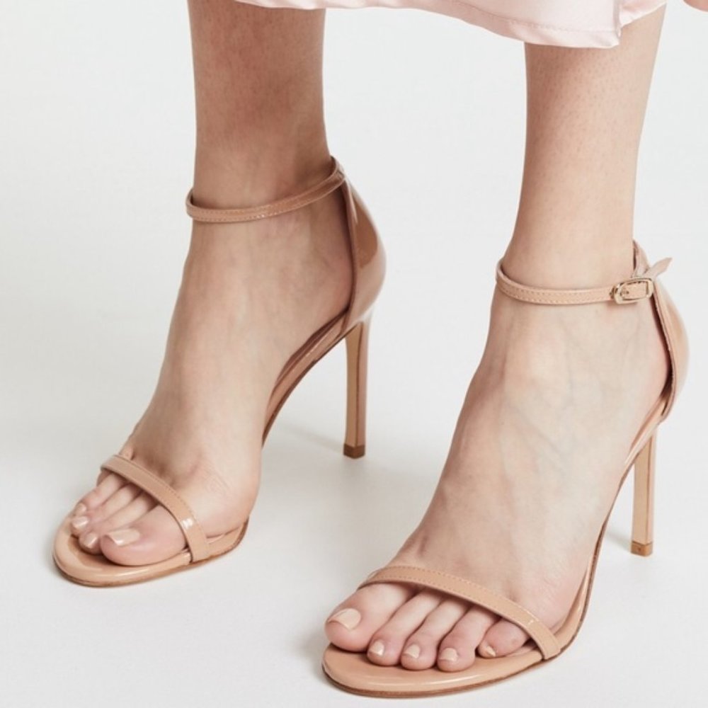 STUART WEITZMAN NUDISTSONG NUDE PATENT HEELS - Picture 2 of 6